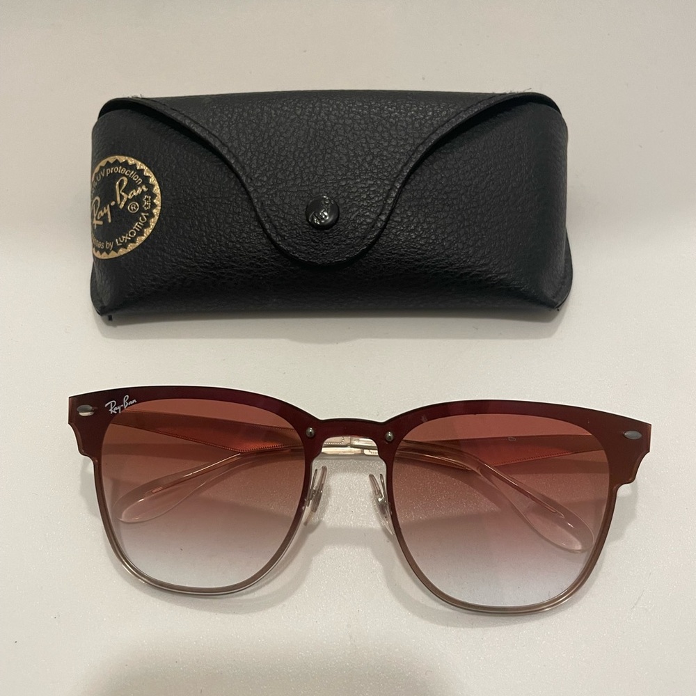 Ray-Ban Red Gradient Blaze Clubmaster Wayfarer Sunglasses